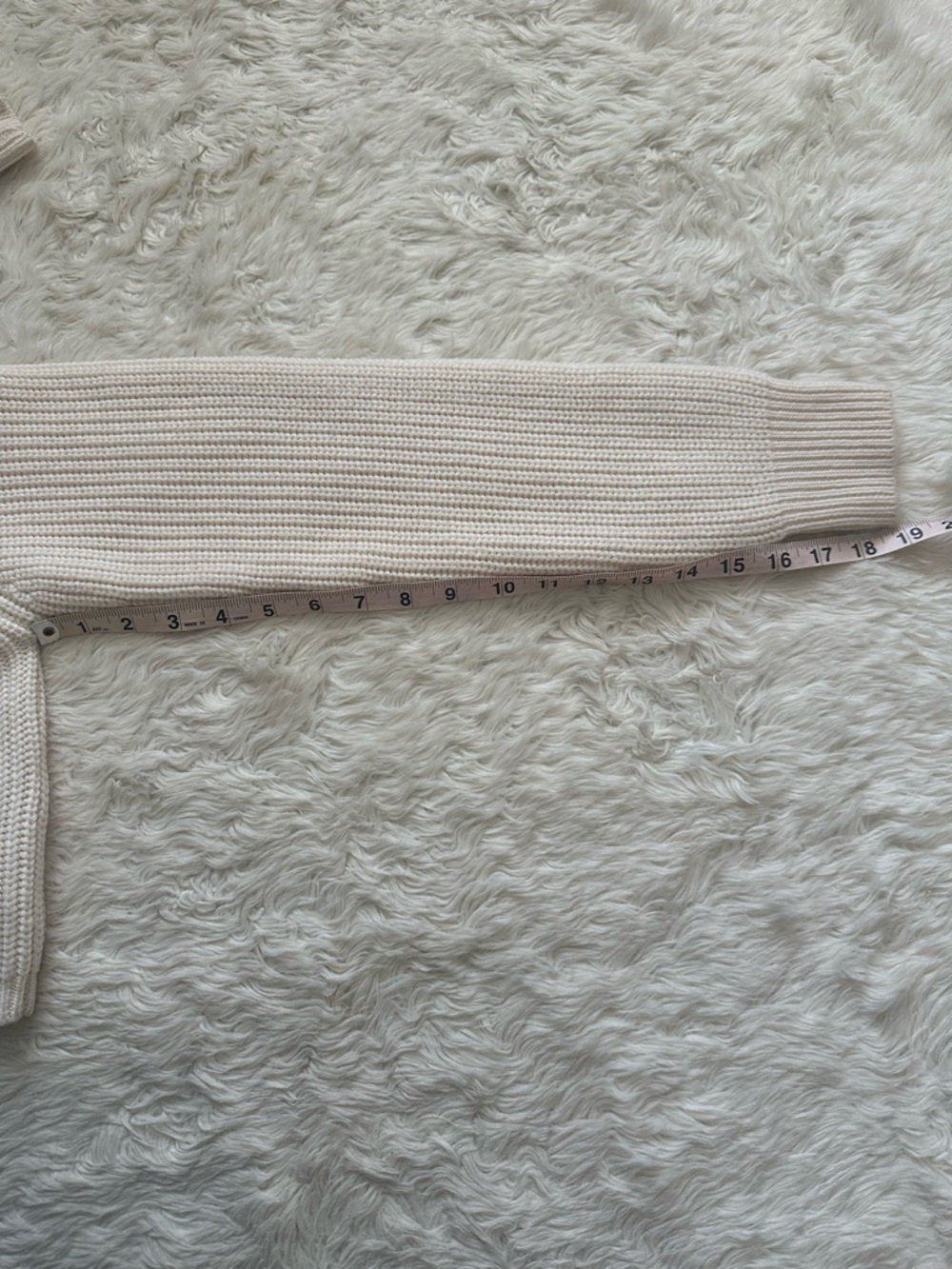 Aritzia Wilfred Nextdoor Sweater Collared 100% Merino Wool Cardigan Cream Sz S - Picture 12 of 12